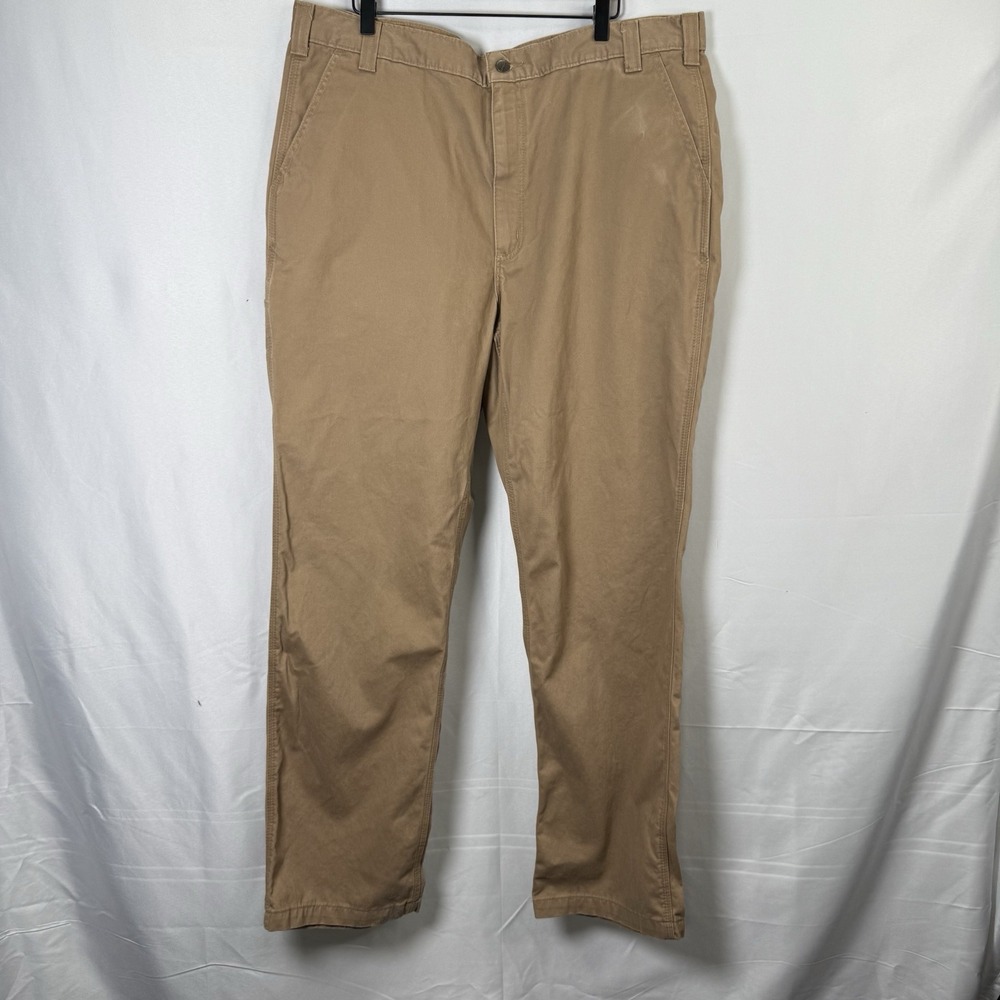 Carhartt Work‎ Pants Relaxed Fit Twill 5 Pocket BN0095-M Khaki 42x34 Chino
